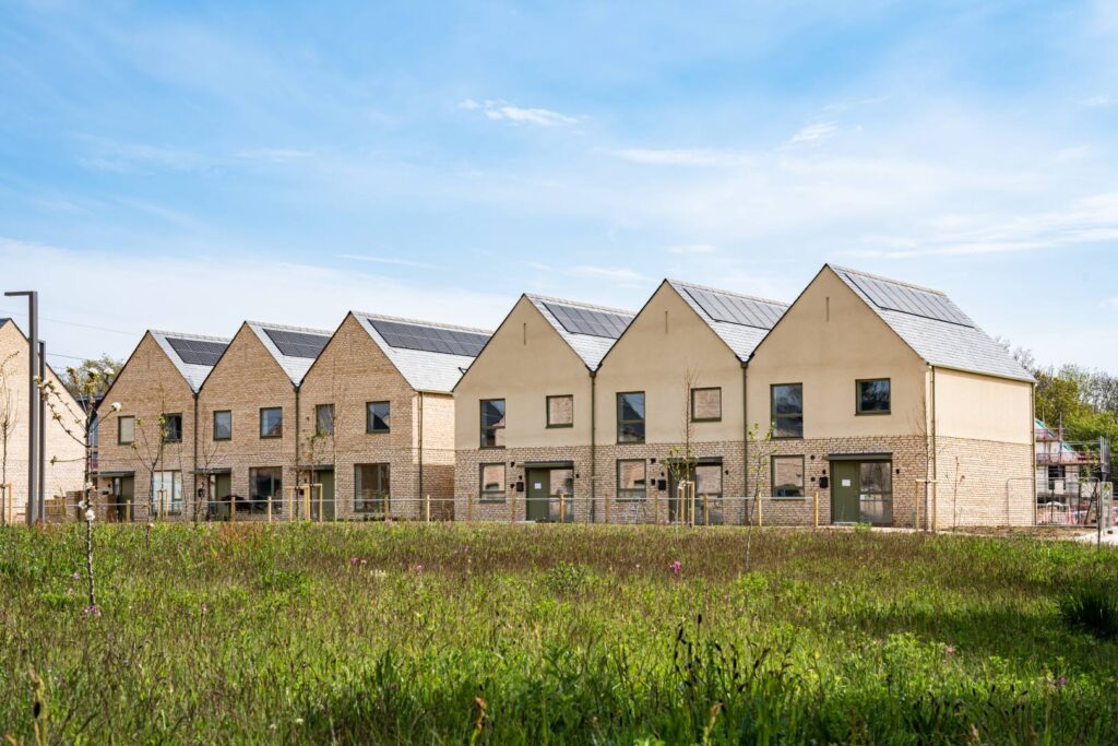A row of donaldson timber systems homes